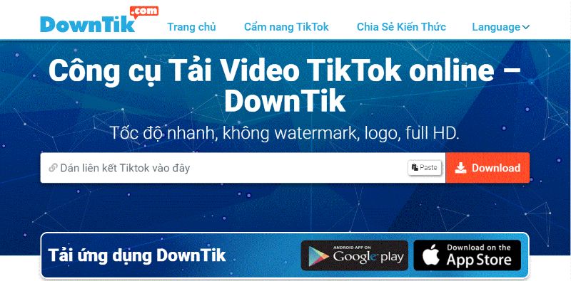 tải video TikTok k logo