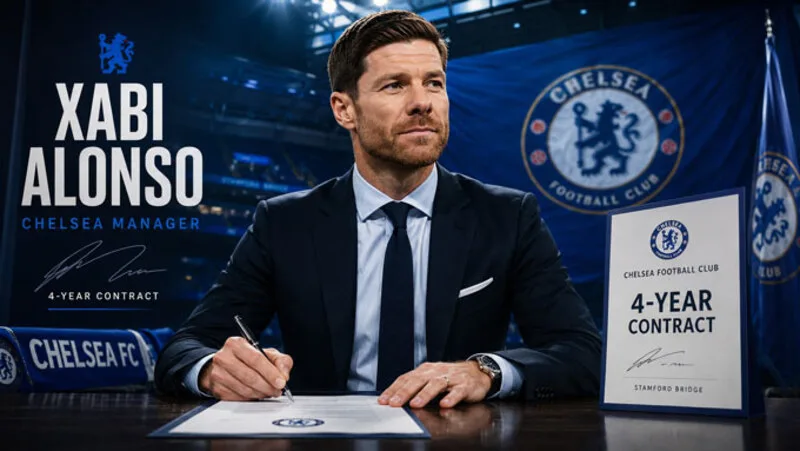 Xabi Alonso chính thức trở thành HLV trưởng Chelsea và mở ra một giai đoạn mới tại Stamford Bridge.